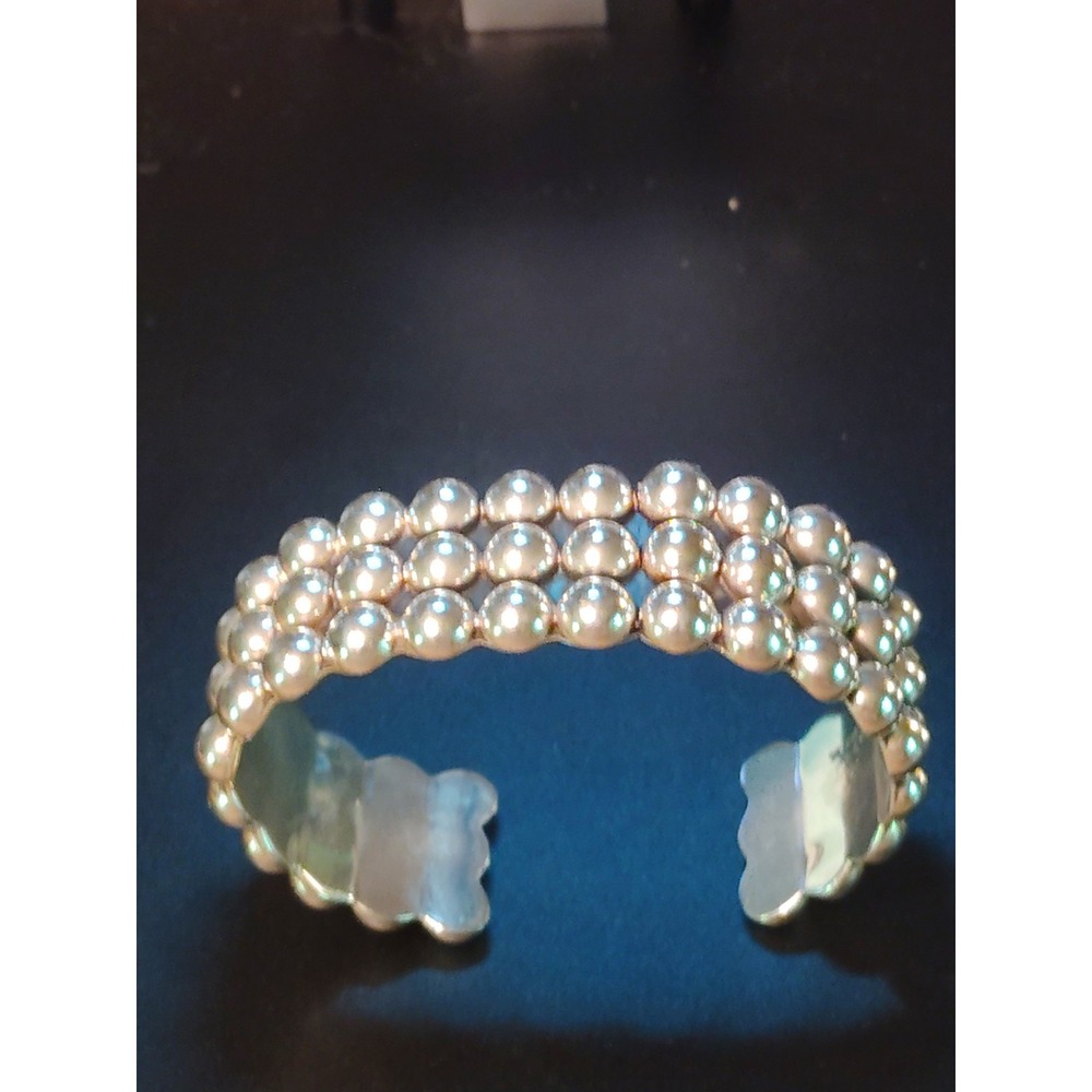 Silver Cuff Bracelet Mexico 925 Heavy